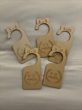Wooden Baby Closet Dividers - Months Set